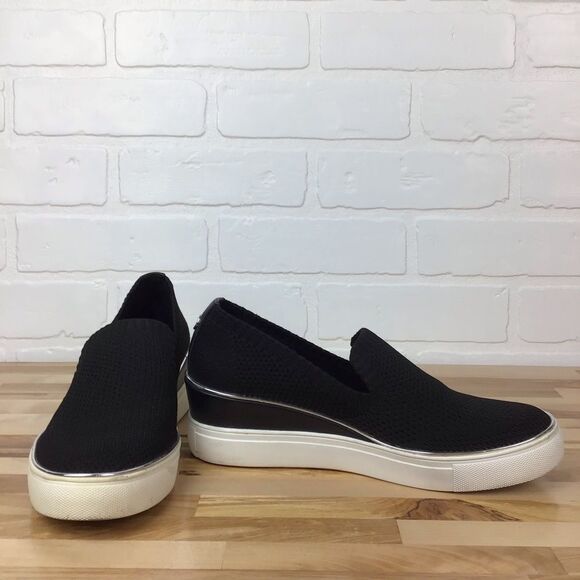 Wishbone Black Wedge Shoes 6.5 Platform Dark Academie silver detail contemporary - Picture 6 of 13